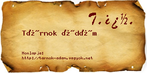 Tárnok Ádám névjegykártya