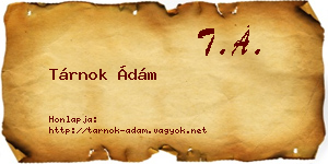 Tárnok Ádám névjegykártya